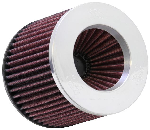K&N Universal Filter 3 inch Flange 6 inch Base 5 1/4 inch Top 5 inch Height w/ Polished Top - Image 3
