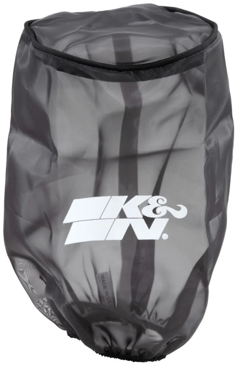 K&N Universal Round Tapered Filter Wrap - Black - 6in Base ID x 4.625in Top ID x 9in Height - Image 2