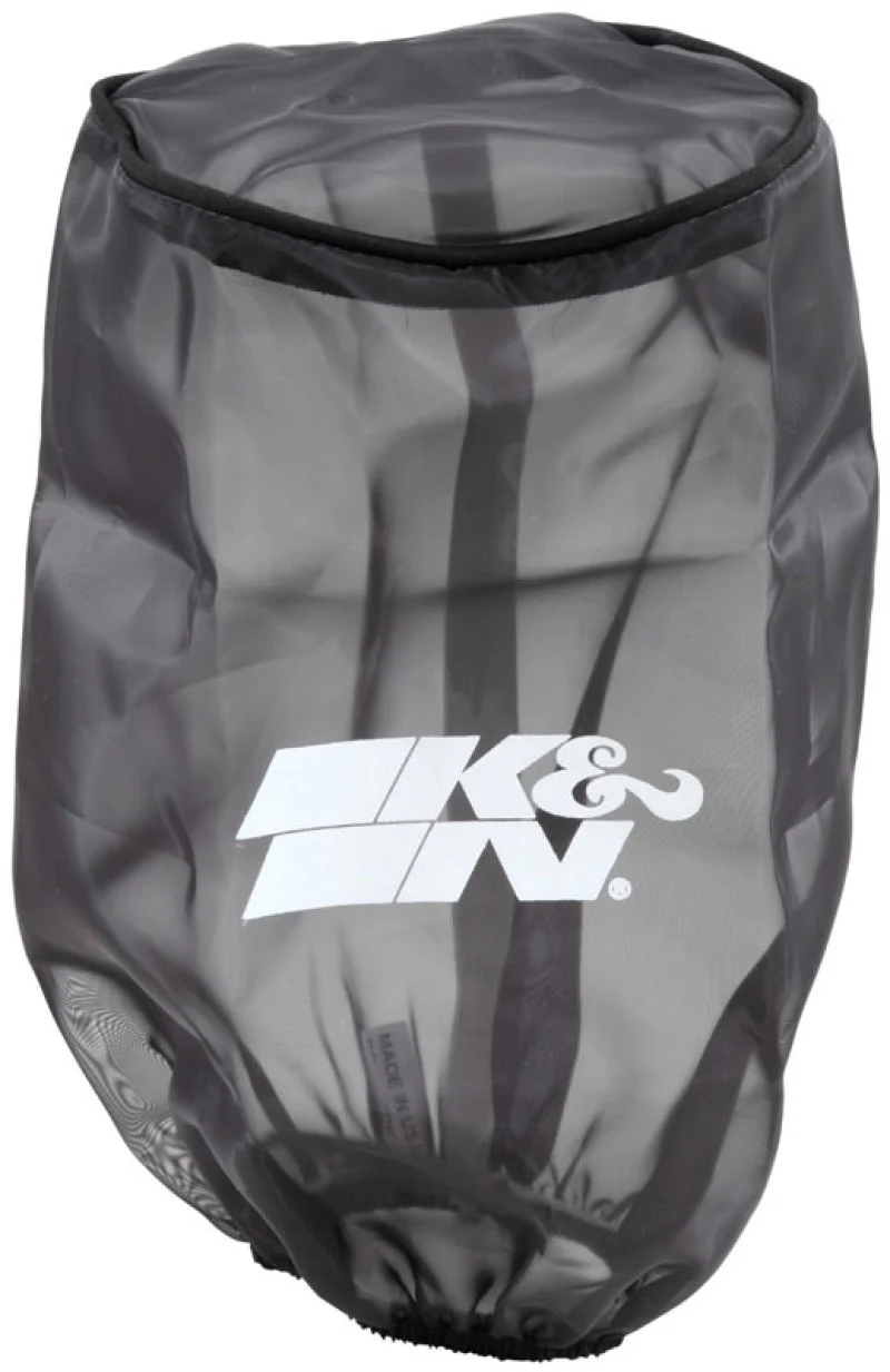 K&N Universal Round Tapered Filter Wrap - Black - 6in Base ID x 4.625in Top ID x 9in Height - Image 5