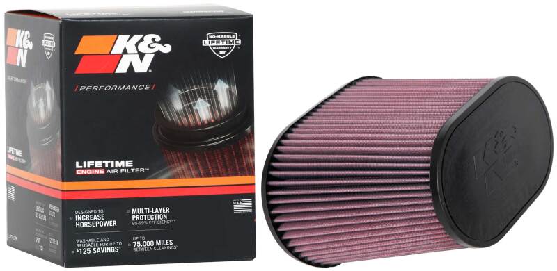 K&N Universal Rubber Filter 4in FLG 9IN x 5-3/4IN B / 7 x 4-1/2IN T / 7-1/2IN H - Image 8