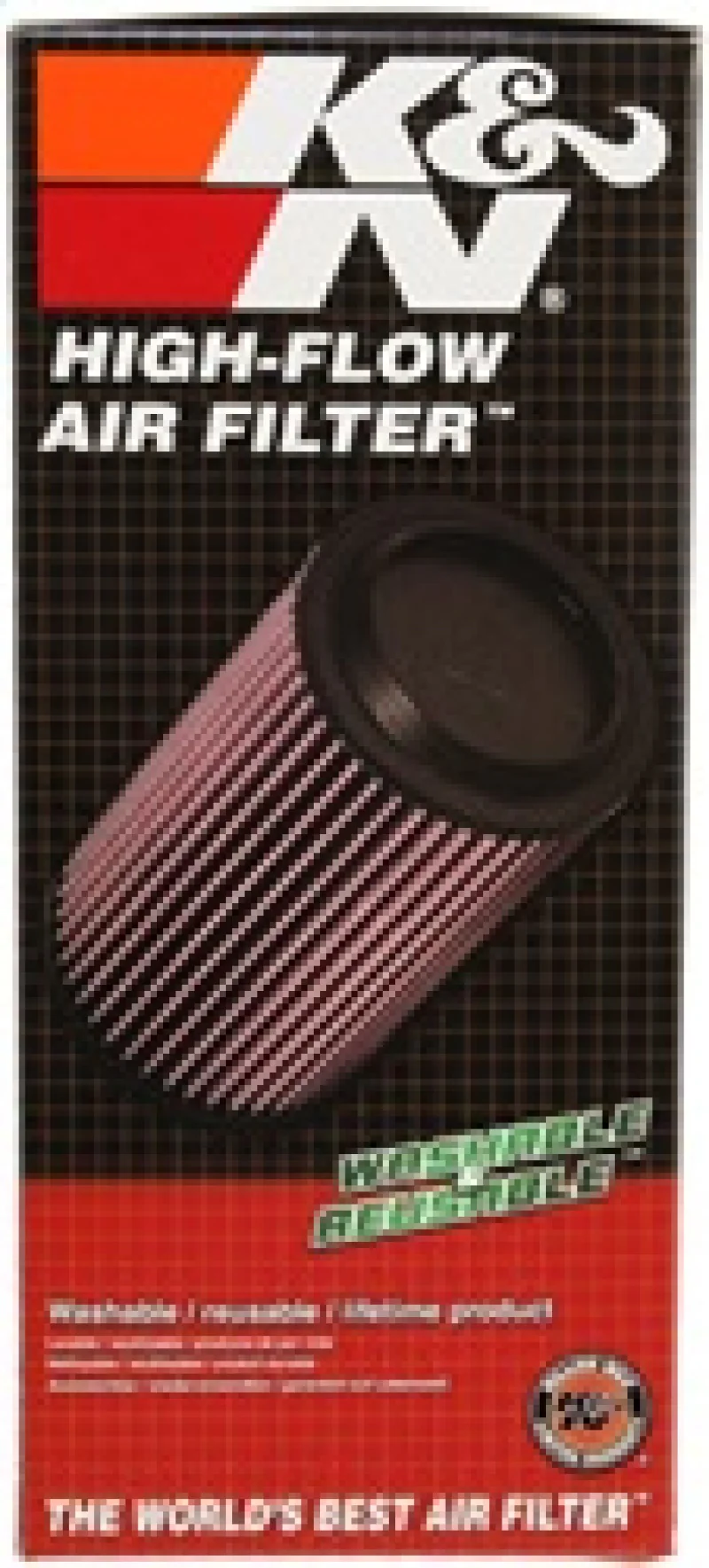 K&N Universal Rubber Filter 4inch FLG / 6inch OD-B / 4-5/8inch OD-T / 12inch H - Image 9