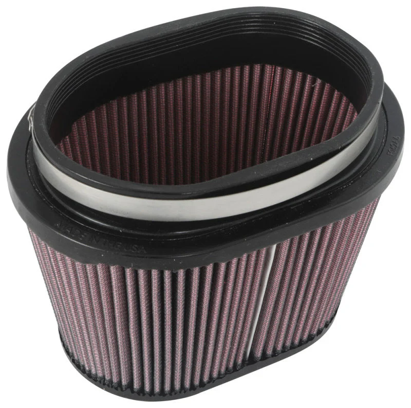 K&N Universal Rubber Filter 6.25in x 4in Oval FLG / 7.375in x 5.5in Base / 6.25in x 4in Top / 5in H - Image 2