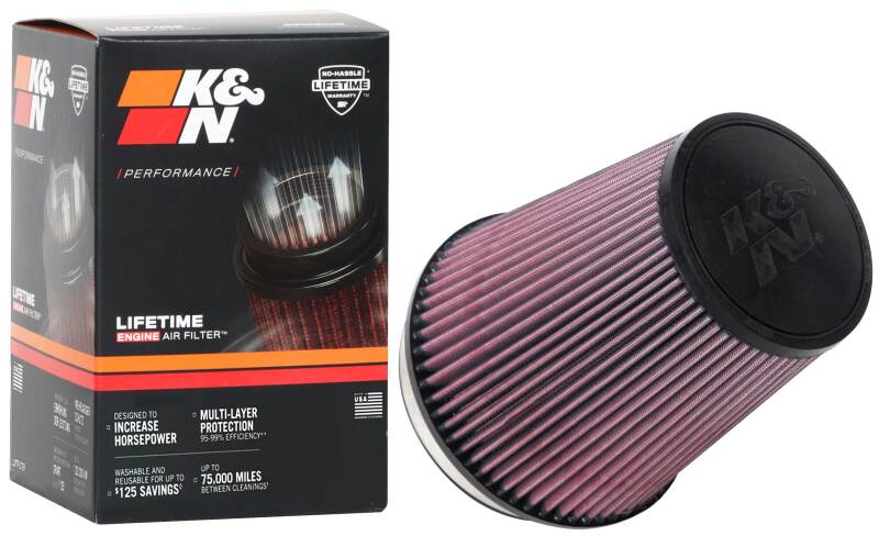 K&N Universal Tapered Filter 6in Flange ID x 7.5in Base OD x 5in Top OD x 8in Height - Image 7