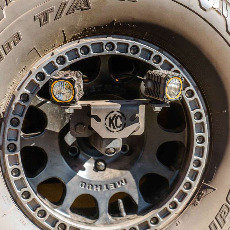 KC HiLiTES 21-24 Ford Bronco Spare Tire Carrier Light Mount w/ M12x1.5 Lug Nuts - Image 3