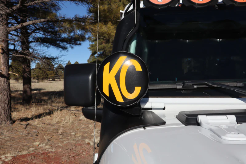KC HiLiTES 6in. Round Soft Cover (Pair) - Black w/Yellow KC Logo - Image 14