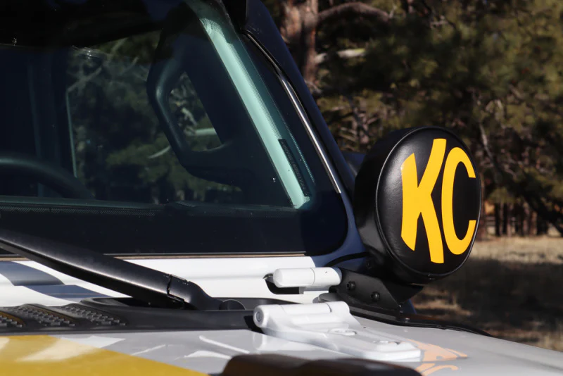 KC HiLiTES 6in. Round Soft Cover (Pair) - Black w/Yellow KC Logo - Image 15