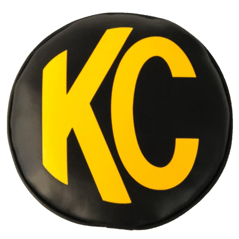 KC HiLiTES 6in. Round Soft Cover (Pair) - Black w/Yellow KC Logo - Image 18