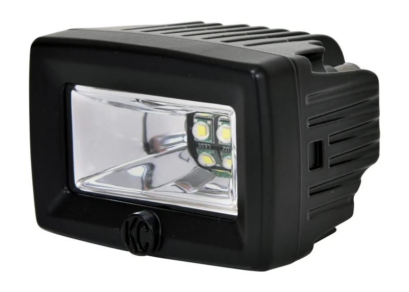 KC HiLiTES C-Series 2in. C2 LED Light 20w Area Flood Beam (Pair Pack System) - Black - Image 2