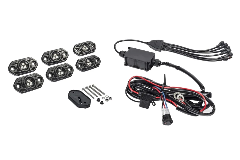 KC HiLiTES C-Series RGB LED Rock Light Kit (Incl. Wiring) - Set of 6 - Image 3