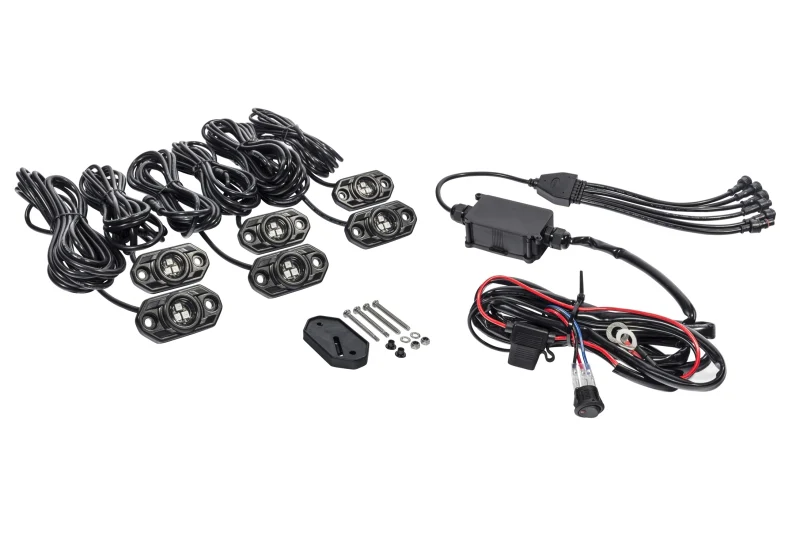 KC HiLiTES C-Series RGB LED Rock Light Kit (Incl. Wiring) - Set of 6 - Image 5