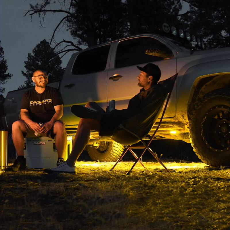 KC HiLiTES Cyclone V2 LED - Rock Light - 6-Light System - Amber - 5W Flood Beam - Image 4