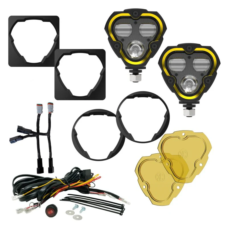 KC HiLiTES FLEX ERA 3 Dual Mode SAE Fog Lights - 2-Light Master Kit for Jeep Aftermarket Bumpers - Image 2