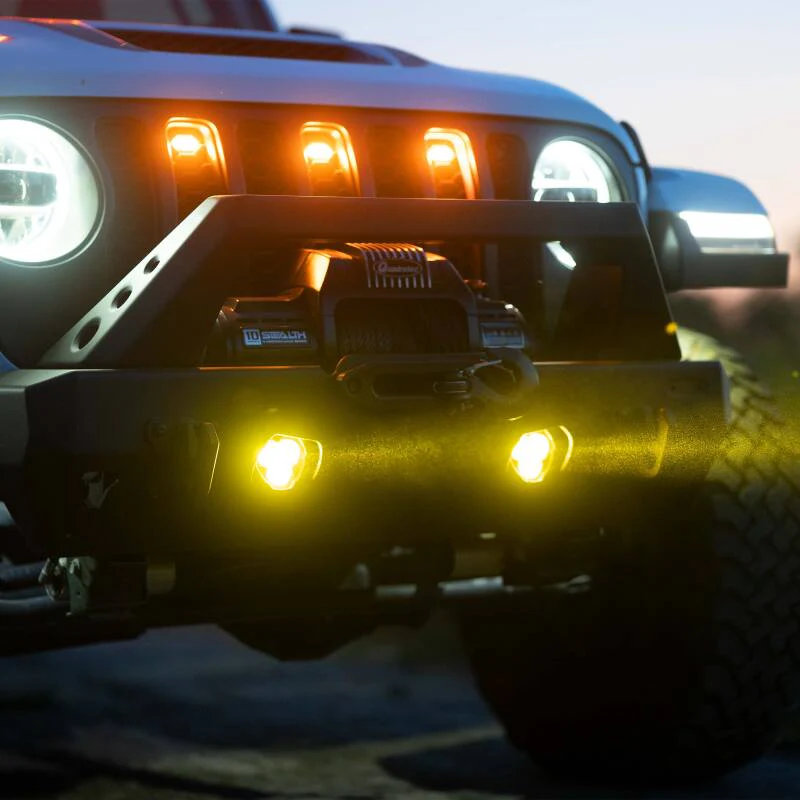 KC HiLiTES FLEX ERA 3 Dual Mode SAE Fog Lights - 2-Light Master Kit for Jeep Aftermarket Bumpers - Image 23