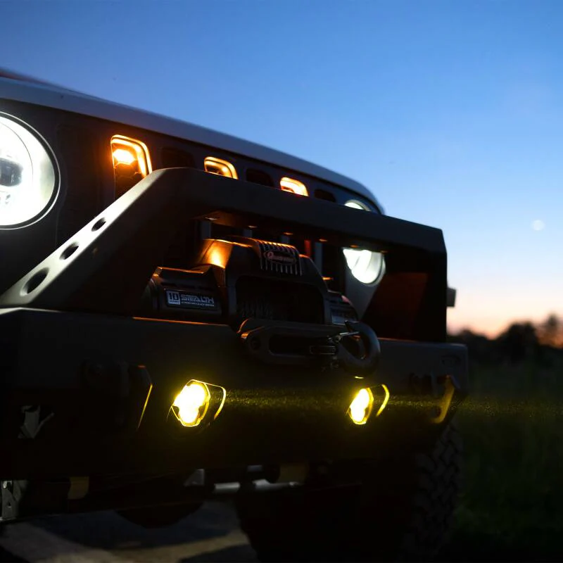 KC HiLiTES FLEX ERA 3 Dual Mode SAE Fog Lights - 2-Light Master Kit for Jeep Aftermarket Bumpers - Image 25