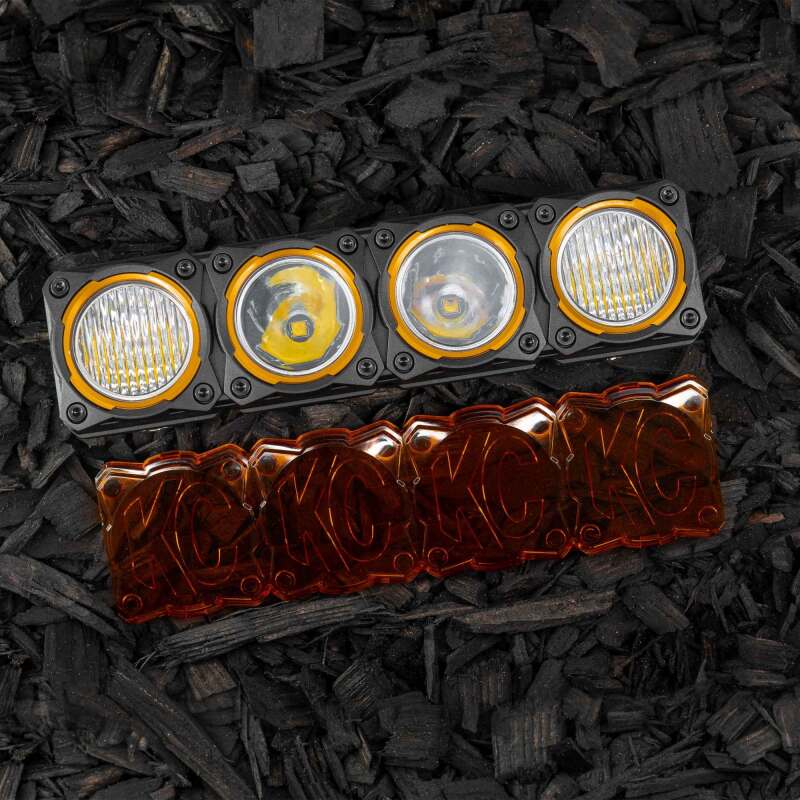 KC HiLiTES FLEX ERA LED Light Bar 10in. Light Shield - Amber (SHIELD ONLY) - Image 3