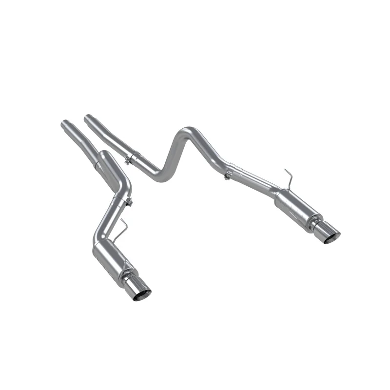 MBRP 05-09 Ford Shelby GT500 / GT Dual Split Rear Race Version, T409 4in Tips Exhaust System - Image 2