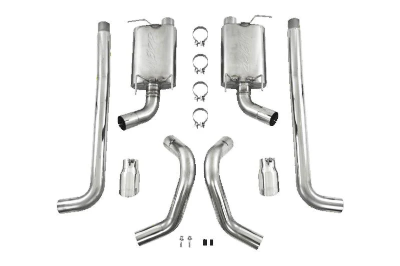 MBRP 05-09 Ford Shelby GT500 / GT Dual Split Rear Street Version 4in Tips T409 Exhaust System - Image 3