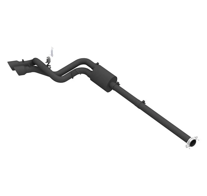 MBRP 09-14 Ford F150 Pre-Axle 4.5in OD Tips Dual Outlet 3in Black Coated Cat Back Exhaust - Image 3