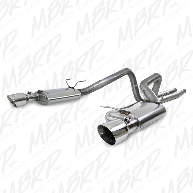 MBRP 11-12 Ford Shelby GT 500 T304 3in Cat Back Dual Split Rear Race Version 4.5in Tips - Image 5