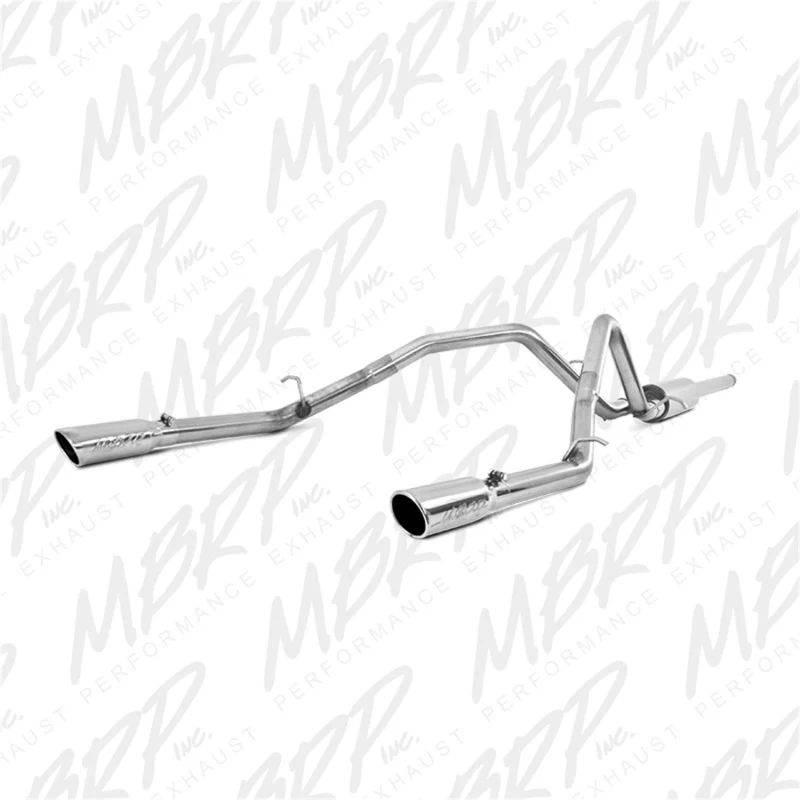 MBRP 14 Chevy/GMC 1500 Silverado/Sierra 4.3L V6/5.3L V8 Dual Split Rear T409 3in Cat Back Exhaust - Image 2