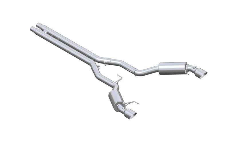 MBRP 15-17 Ford Mustang GT 5.0 3in Cat Back Dual Split Rear Race Version 4.5in Tips - Aluminized - Image 4