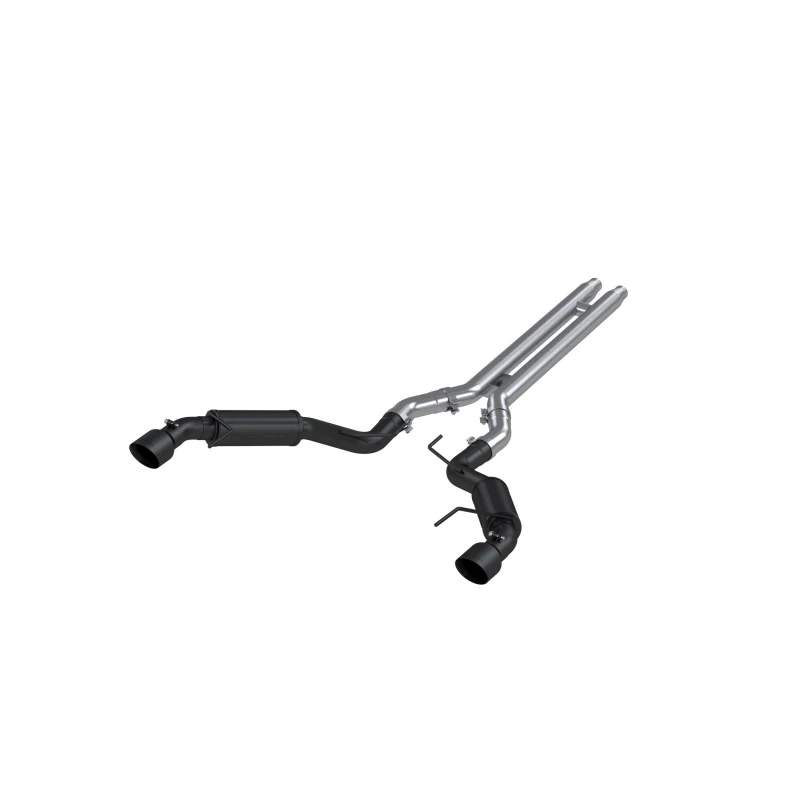 MBRP 15-17 Ford Mustang GT 5.0 3in Cat Back Dual Split Rear Race Version 4.5in Tips - Black Coated - Image 2