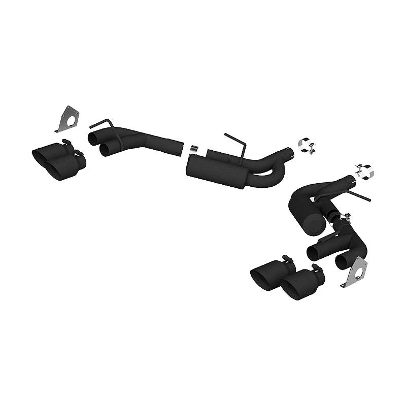 MBRP 16-19 Chevrolet Camaro V6 2.5in BLK NPP Dual Axle Back Exhaust w/ 4in Quad Dual Wall Tips - Image 2