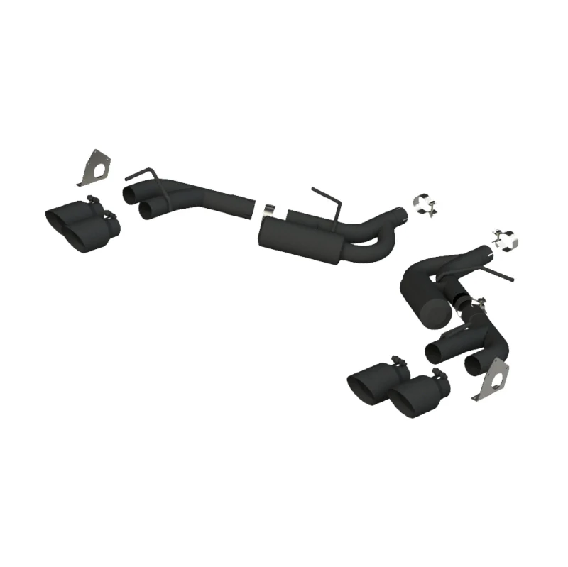 MBRP 16-19 Chevrolet Camaro V6 2.5in BLK NPP Dual Axle Back Exhaust w/ 4in Quad Dual Wall Tips - Image 4