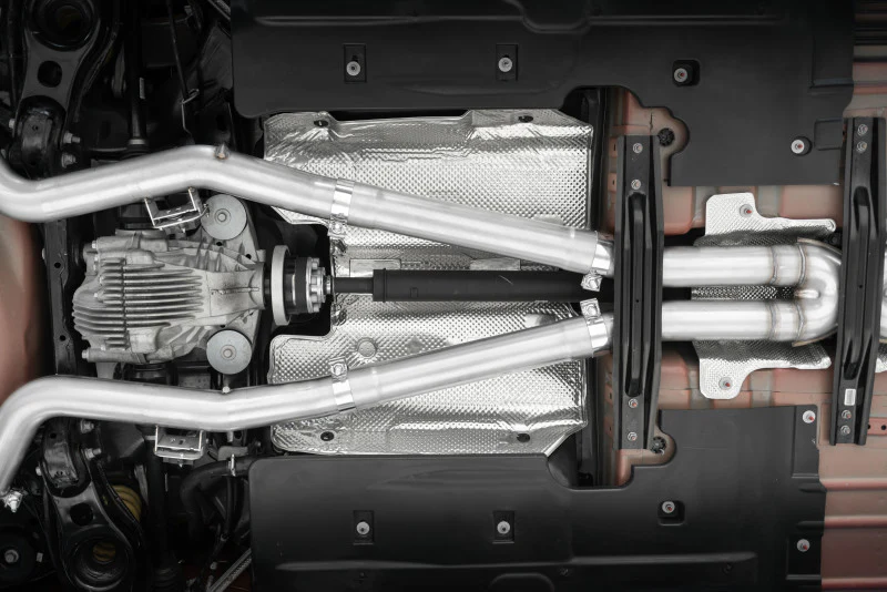 MBRP 17-21 Charger 5.7L/6.2L/6.4L 3in Race Profile Cat-Back w/Dual Carbon Fiber Tips T304 SS Exhaust - Image 4