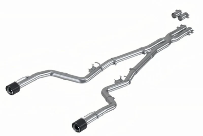 MBRP 17-21 Charger 5.7L/6.2L/6.4L 3in Race Profile Cat-Back w/Dual Carbon Fiber Tips T304 SS Exhaust - Image 6