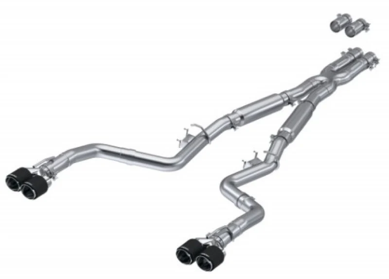 MBRP 17-Up Dodge Challenger 5.7L/6.2L/6.4L Carbon Fiber Quad Tip T304 Catback Exhaust - Image 5