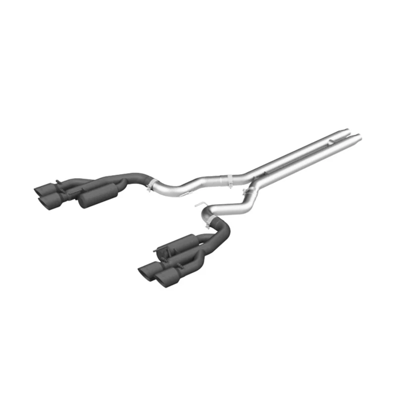 MBRP 18-19 Ford Mustang GT 5.0 3in Cat Back Quad Tip Race Version - Black - Image 4