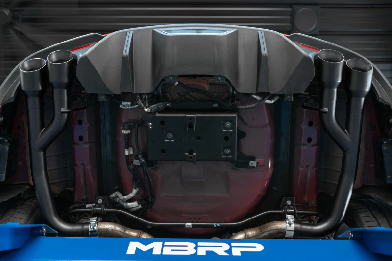 MBRP 18-20 Ford Mustang GT 2.5in Black Coated Non Active Dual Axle Back Exhaust - 4in Dual Wall Tips - Image 6