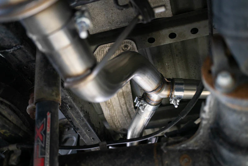 MBRP 19-20 Ford Ranger 2.3L T304 3in Dual Split Rear Outlet 4in OD Tips Cat Back Exhaust - Image 3
