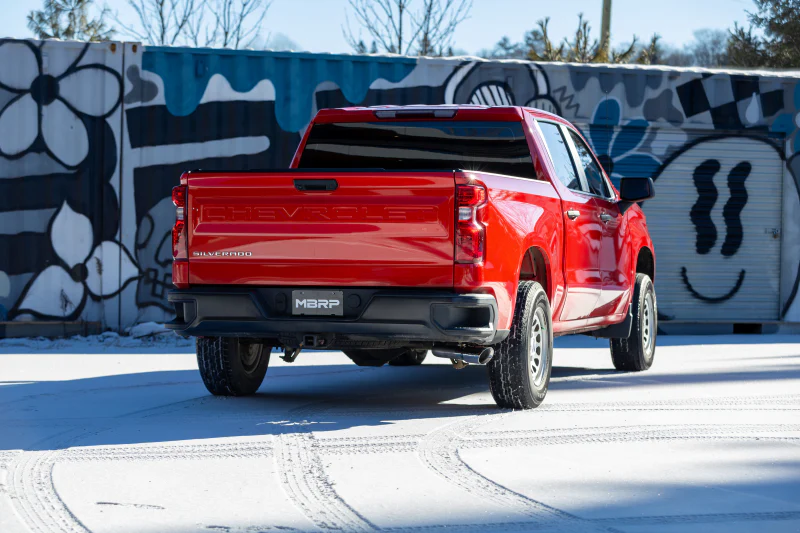 MBRP 19-24 GM 1500 Silverado/Sierra 2.7L T304 SS 3in Cat-Back w/ Single Side 4in Dual Wall Tip - Image 5