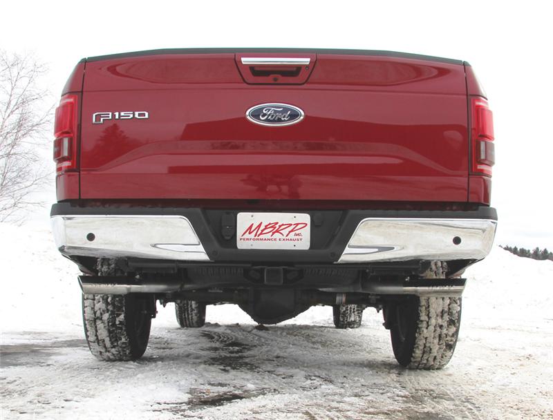 MBRP 2015 Ford F-150 2.7L / 3.5L EcoBoost 2.5in Cat Back Dual Side Split Alum Exhaust System - Image 2