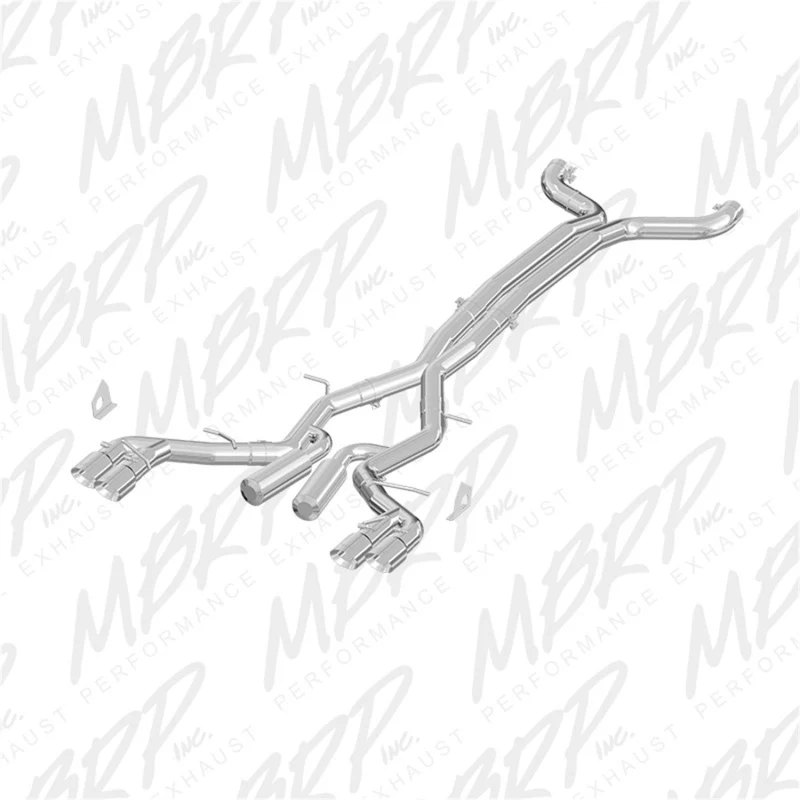 MBRP 2016 Chevy Camaro V8 6.2L 6spd 3in T409 Race Dual Cat Back w/ 4.5in Quad Dual Wall Tips - Image 2