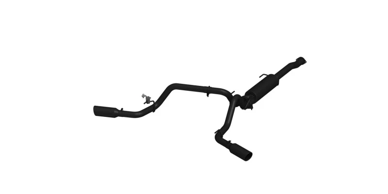 MBRP 2016 Toyota Tacoma 3.5L 3in Cat Back Dual Split Side Black - Image 3