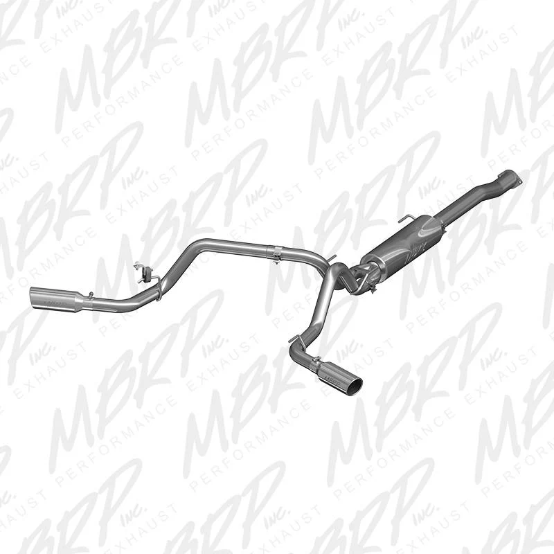MBRP 2016 Toyota Tacoma 3.5L EC/CC Cat Back Dual Split Exit T409 Exhaust - Image 2
