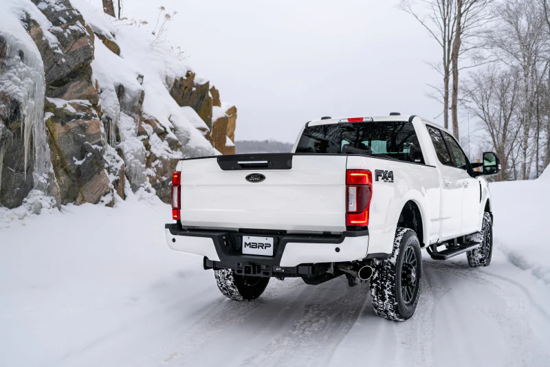 MBRP 2017+ Ford F-250/350 Crew Cab 6.2L/7.3L Cat Back Single Side Black Finish - Image 7