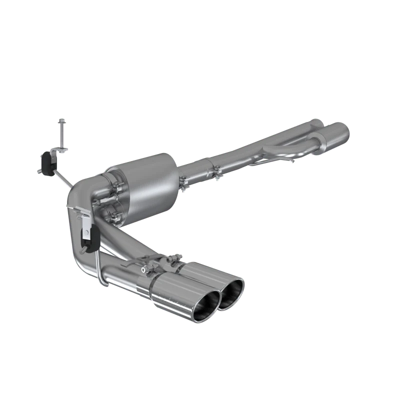 MBRP 2019+ Chevrolet Silverado 1500 4.5L/5.3L Pre-Axle Dual Side Exit w/ 4in OD Tip - AL - Image 2