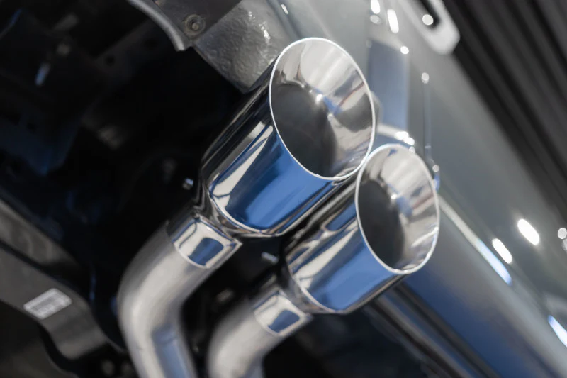 MBRP 2021+ Ford F150 Aluminized Dual Pre-Axle (Street Profile) 2.5in OD Tips 3in Cat Back Exhaust - Image 4