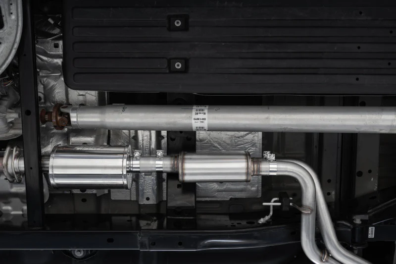 MBRP 2021+ Ford F150 Black Coated Dual Pre-Axle (Street Profile) 2.5in OD Tips 3in Cat Back Exhaust - Image 3