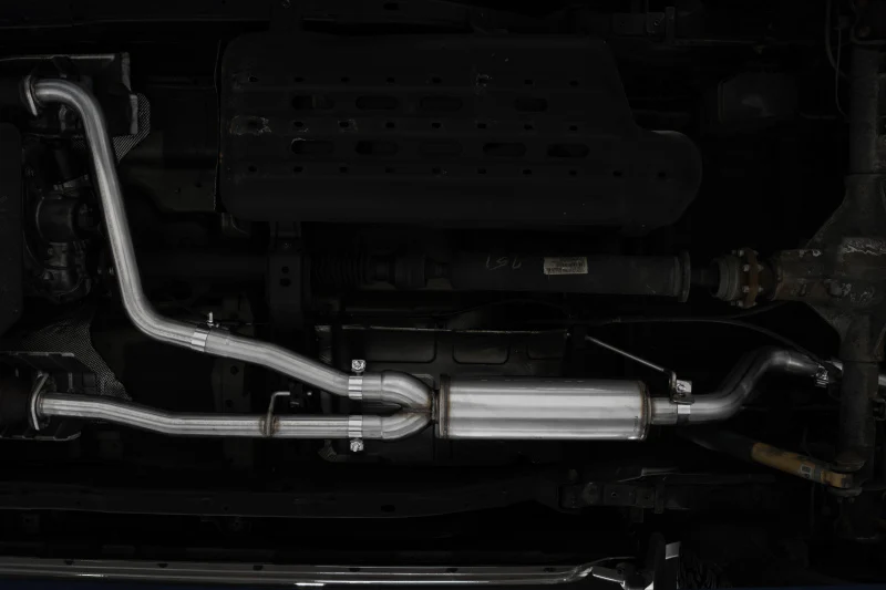 MBRP 22-23 Nissan Frontier 3.8L 3in Tip 3in Cat Back Single Side Exit Street Profile - Aluminized - Image 2