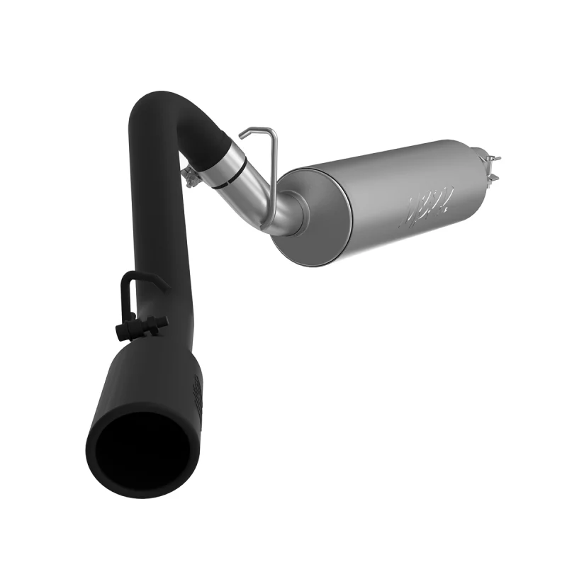 MBRP 97-99 Jeep Wrangler (TJ) Inline-4 2.5L, Inline-6 4.0L 2 1/2in Cat Back Single Side Black Coated - Image 2