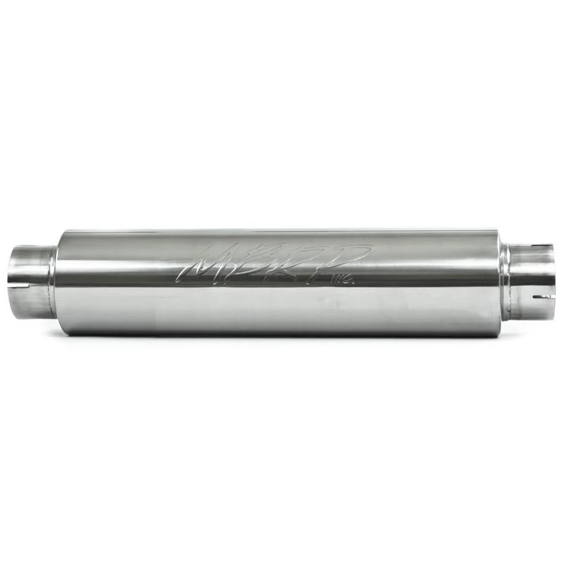 MBRP Universal Quiet Tone Muffler 4in Inlet/Outlet 24in Body 6in Dia 30in Overall T304 - Image 3