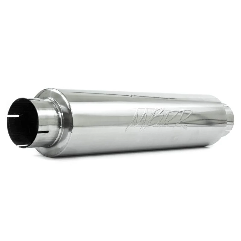 MBRP Universal Quiet Tone Muffler 4in Inlet/Outlet 24in Body 6in Dia 30in Overall T304 - Image 4