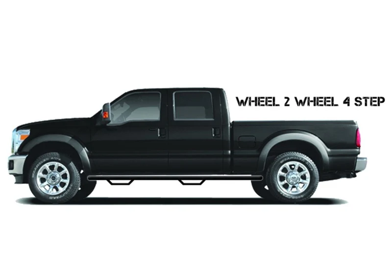 N-Fab Nerf Step 16-17 Toyota Tacoma Double Cab - Gloss Black - Cab Length - 2in - Image 3