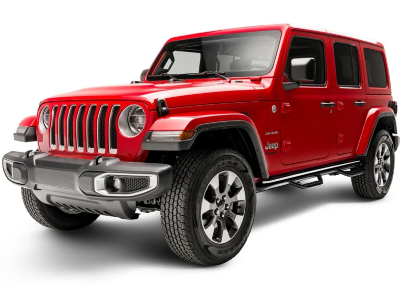N-Fab Nerf Step 2018 Jeep Wrangler JL SUV 4 Door- Gloss Black - W2W - 3in - Image 5