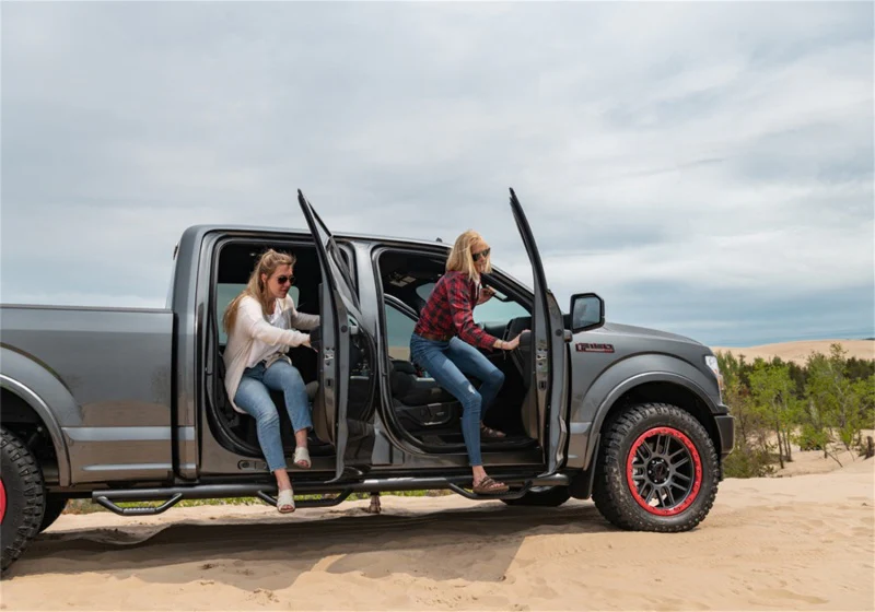 N-Fab Nerf Step 99-16 Ford F-250/350 Super Duty Crew Cab 8ft Bed - Tex. Black - Bed Access - 3in - Image 5